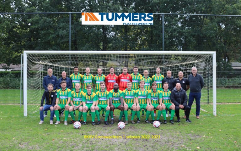 Tummers Plaatbewerking trotse hoofdsponsor van RKVV Grenswachters